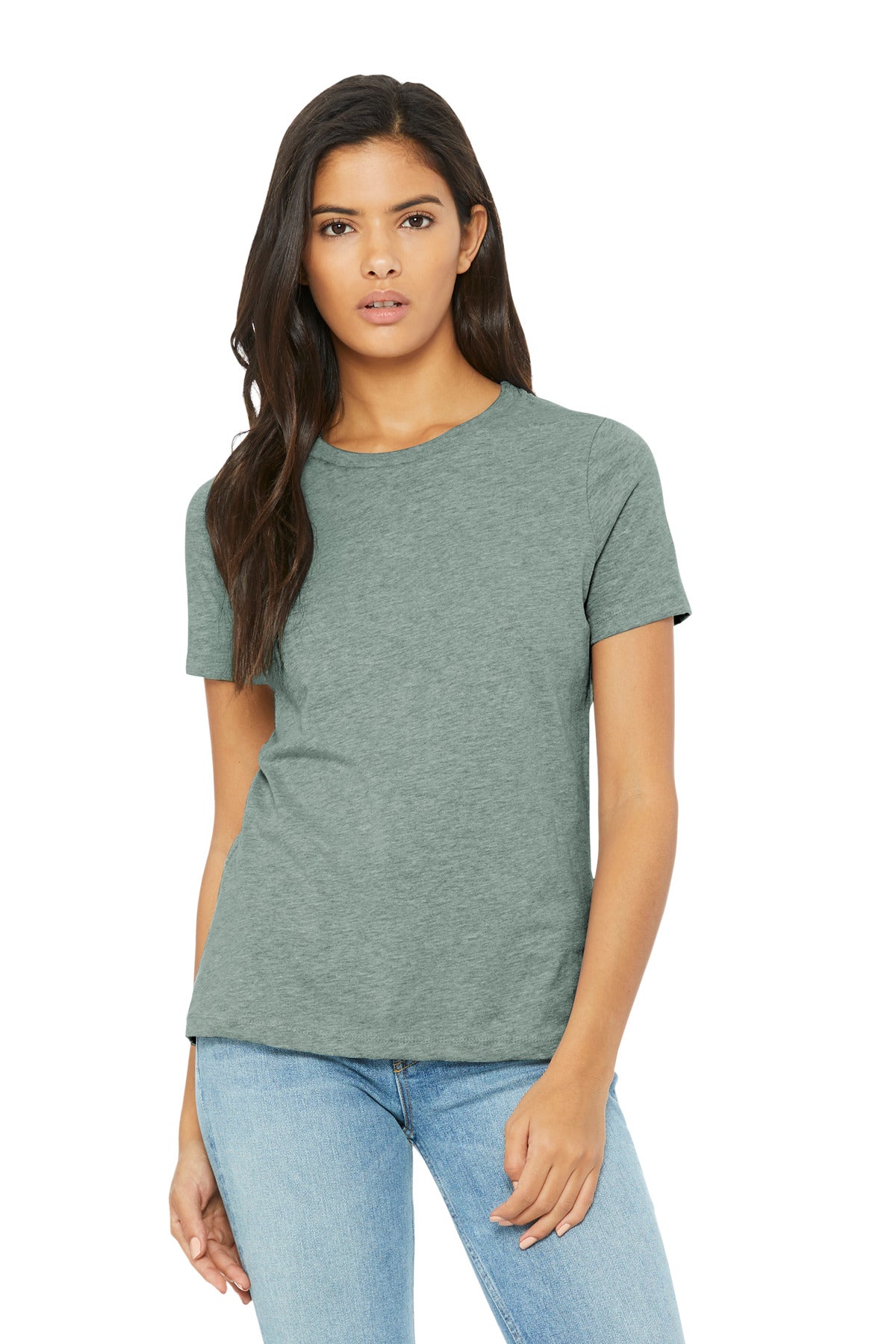 BELLA+CANVAS Women's Relaxed CVC Tee BC6400CVC - Heather Sage