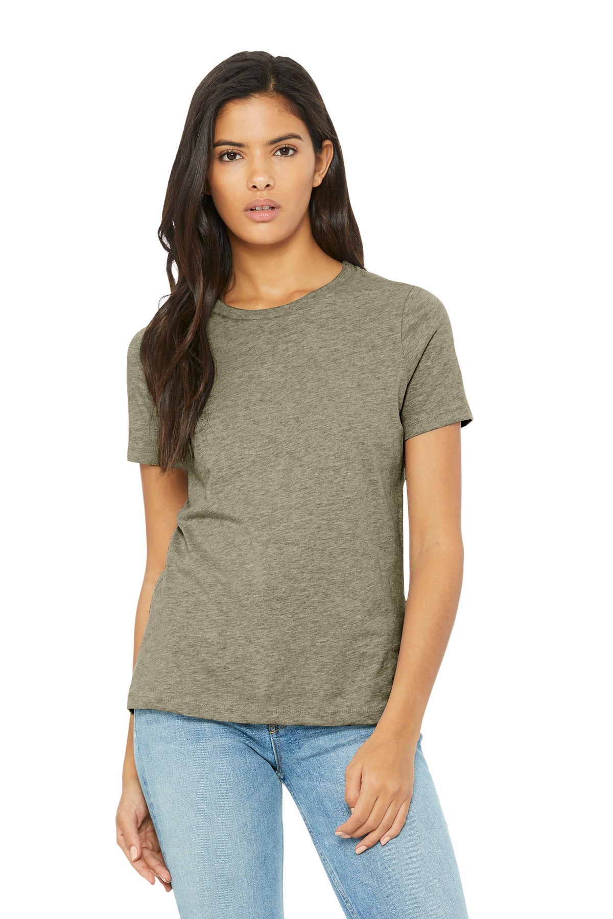 BELLA+CANVAS Women's Relaxed CVC Tee BC6400CVC - Heather Stone