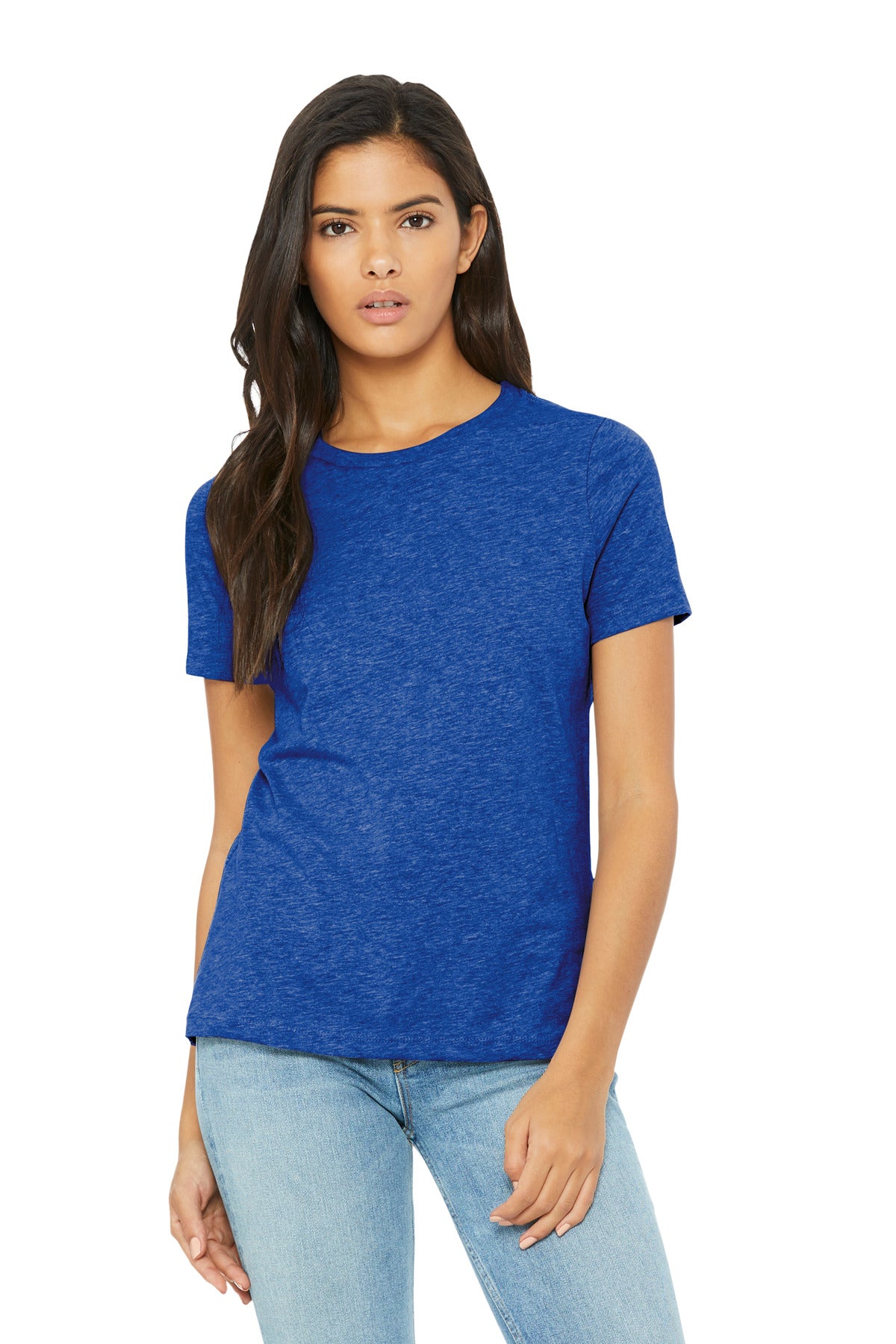 BELLA+CANVAS Women's Relaxed CVC Tee BC6400CVC - Heather True Royal