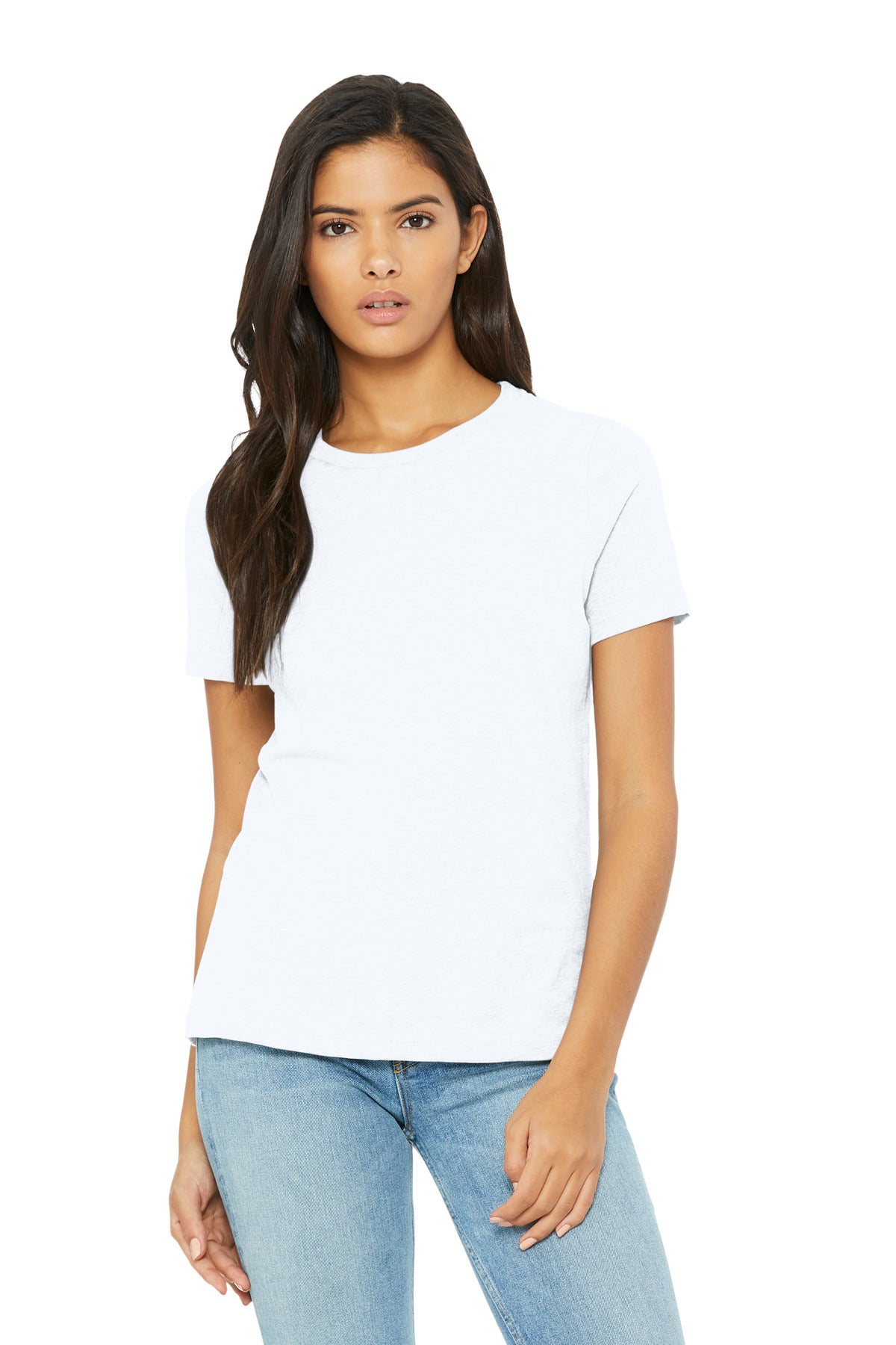 BELLA+CANVAS Women's Relaxed CVC Tee BC6400CVC - Solid White Blend