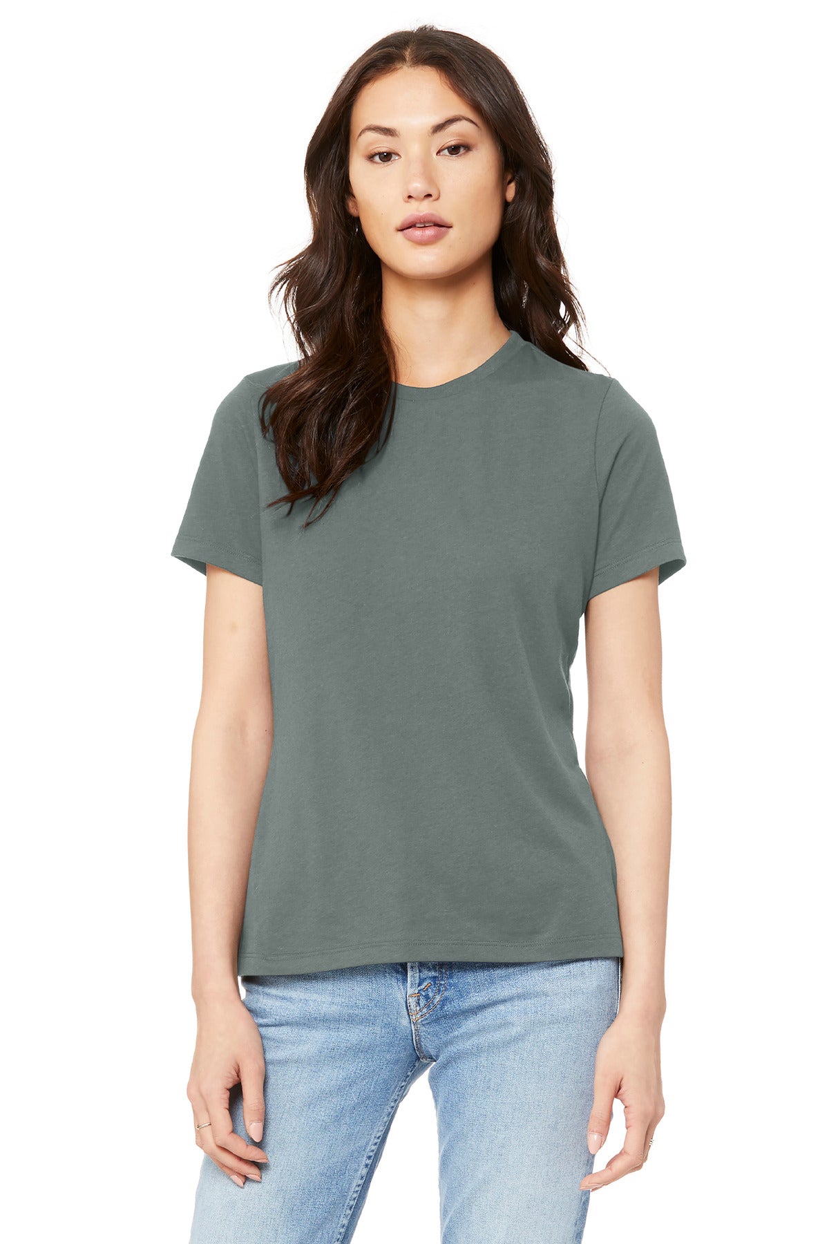 BELLA+CANVAS  Women's Relaxed Jersey Short Sleeve Tee. BC6400 - Blue Storm