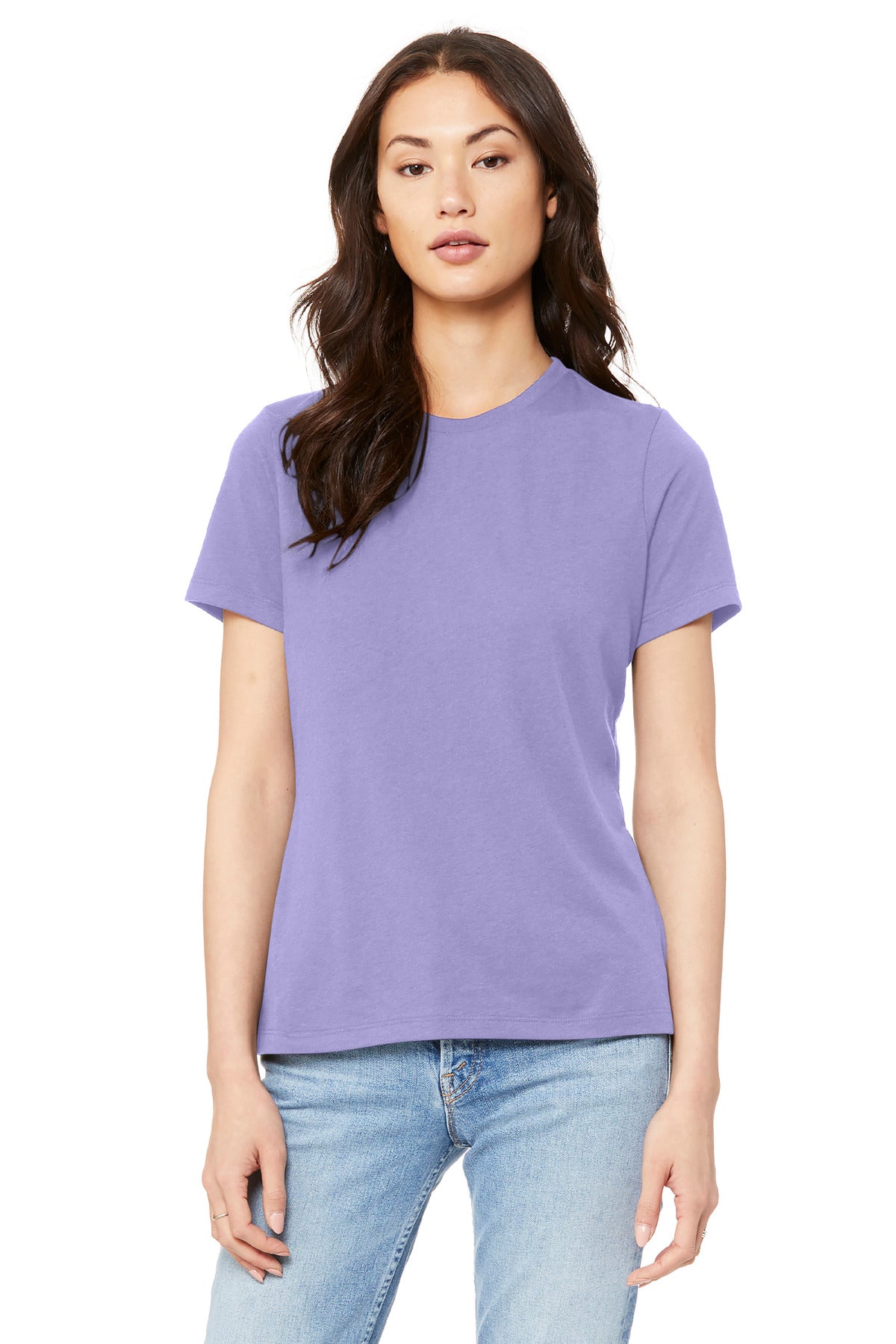 BELLA+CANVAS  Women's Relaxed Jersey Short Sleeve Tee. BC6400 - Dark Lavender