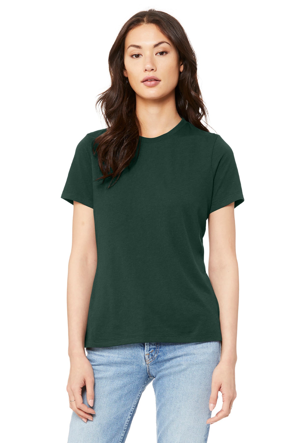 BELLA+CANVAS  Women's Relaxed Jersey Short Sleeve Tee. BC6400 - Forest