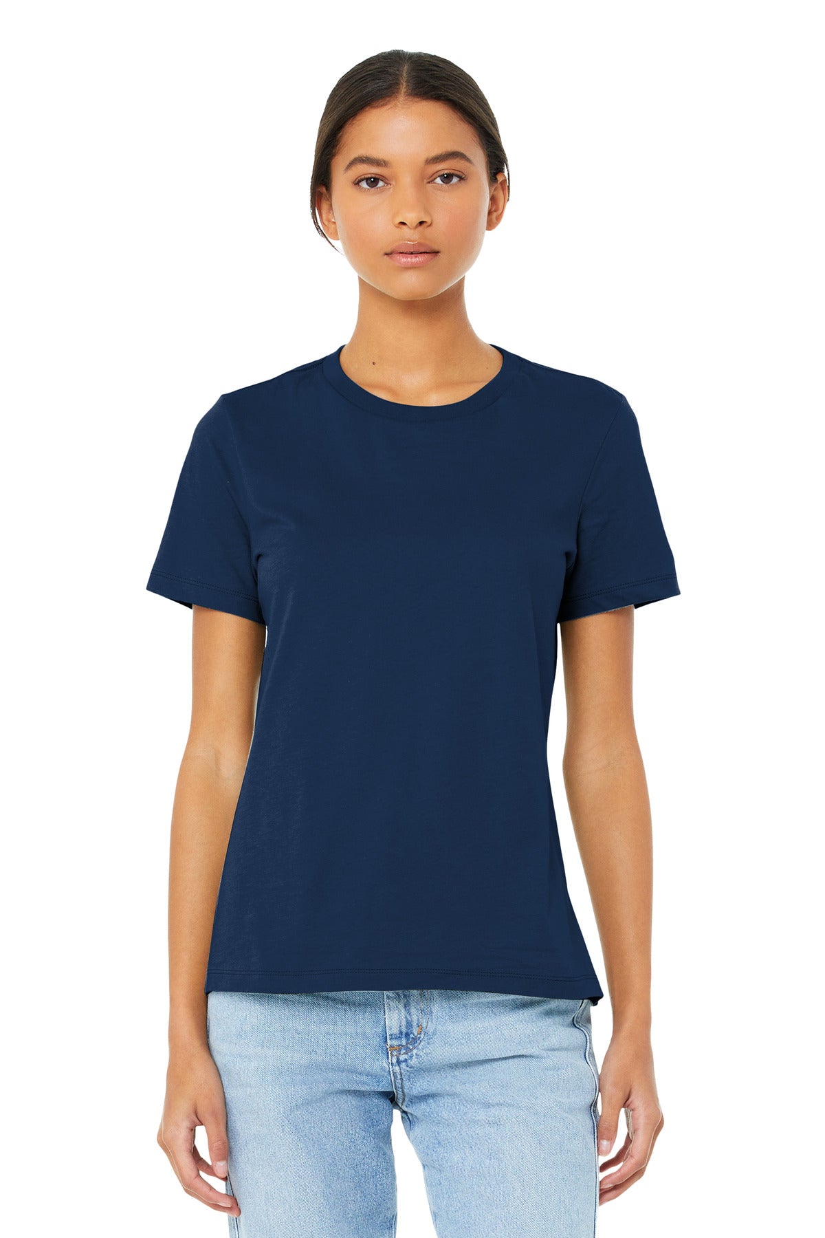 BELLA+CANVAS  Women's Relaxed Jersey Short Sleeve Tee. BC6400 - Navy