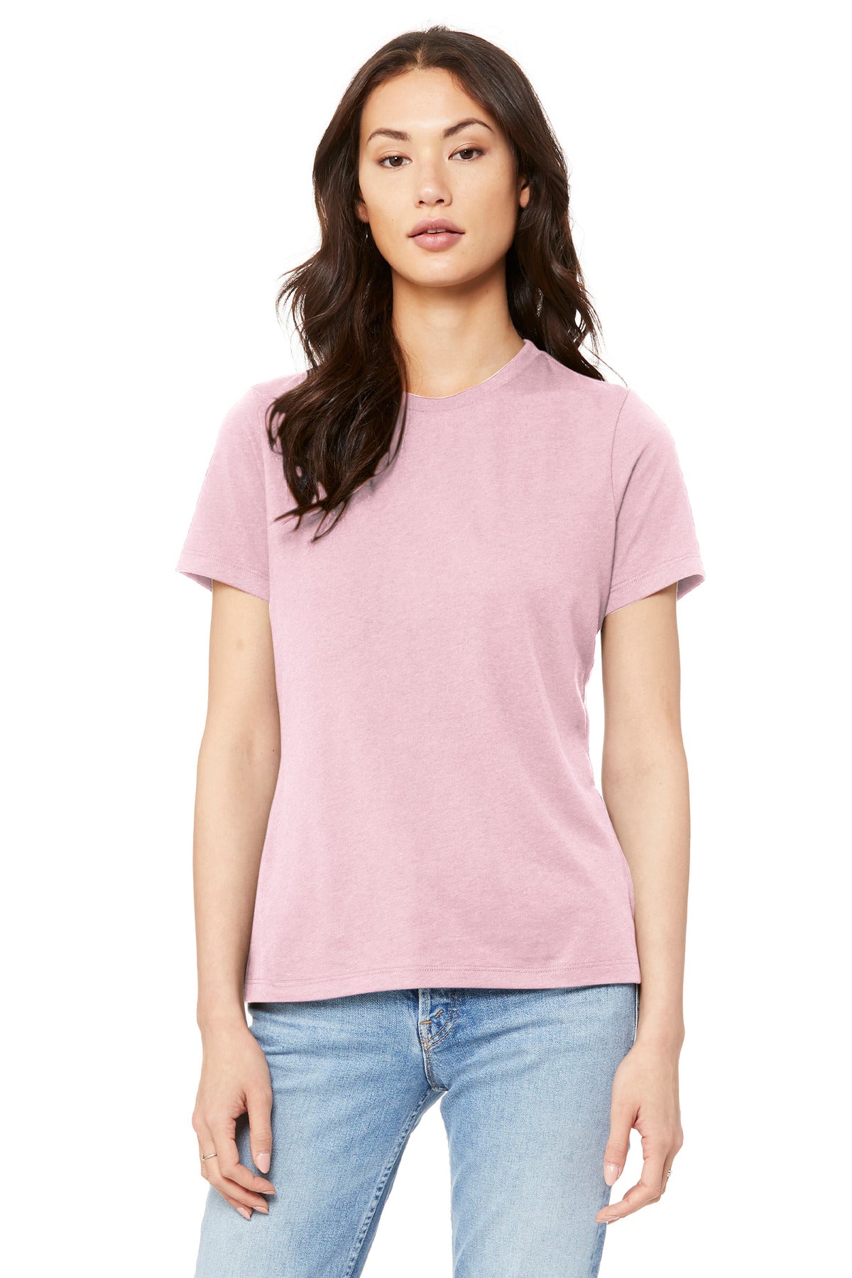 BELLA+CANVAS  Women's Relaxed Jersey Short Sleeve Tee. BC6400 - Pink