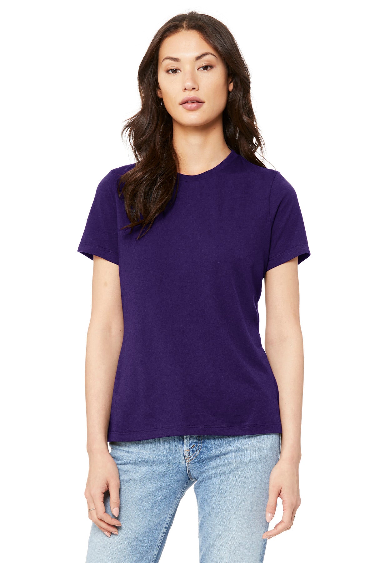BELLA+CANVAS  Women's Relaxed Jersey Short Sleeve Tee. BC6400 - Team Purple
