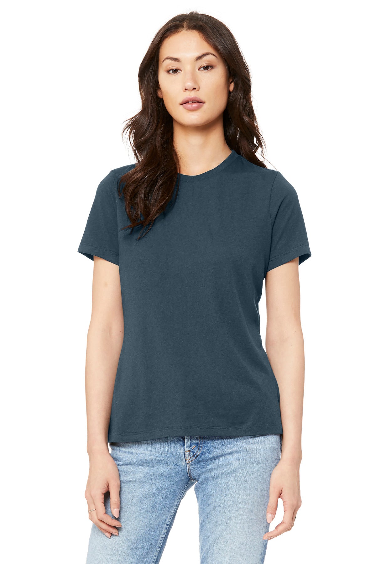 BELLA+CANVAS  Women's Relaxed Jersey Short Sleeve Tee. BC6400 - Vintage Navy