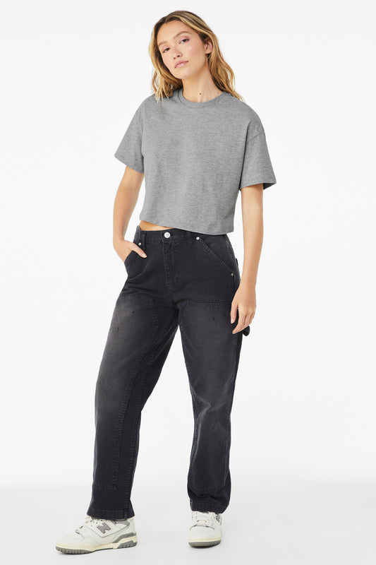 BELLA+CANVAS Women's Jersey Crop Tee BC6482 - Athletic Heather
