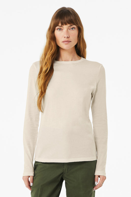 BELLA+CANVAS Women's Jersey Long Sleeve Tee BC6500 - Heather Dust