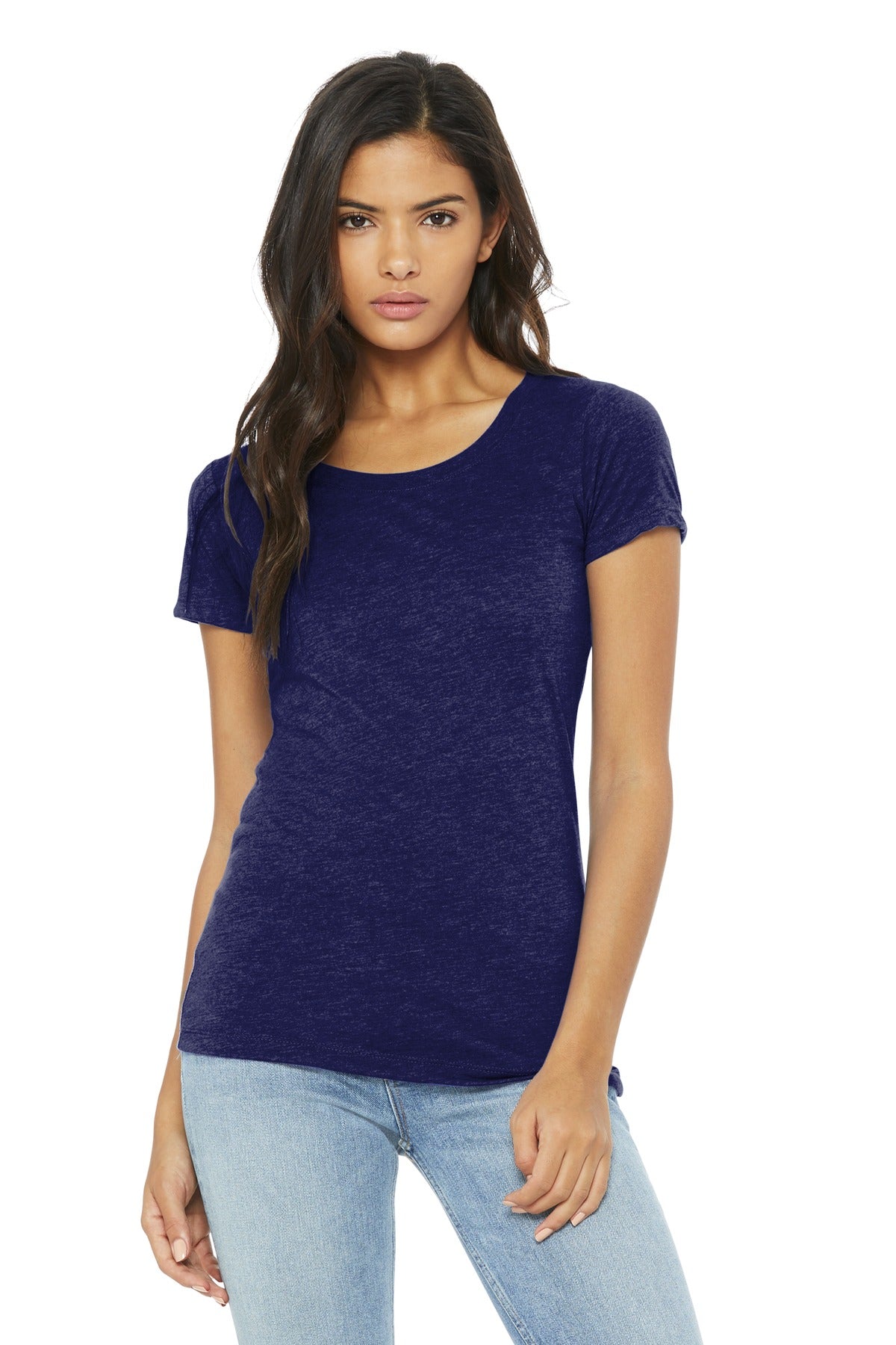 BELLA+CANVAS  Women's Triblend Short Sleeve Tee. BC8413 - Navy Triblend