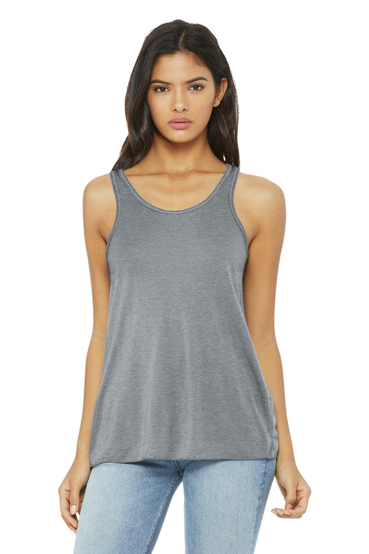 BELLA+CANVAS  Women's Flowy Racerback Tank. BC8800 - Athletic Heather