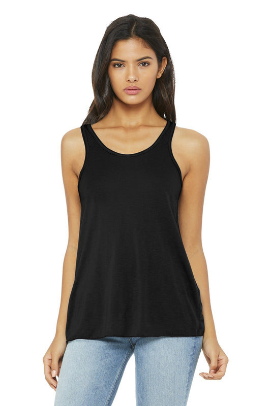 BELLA+CANVAS  Women's Flowy Racerback Tank. BC8800 - Black