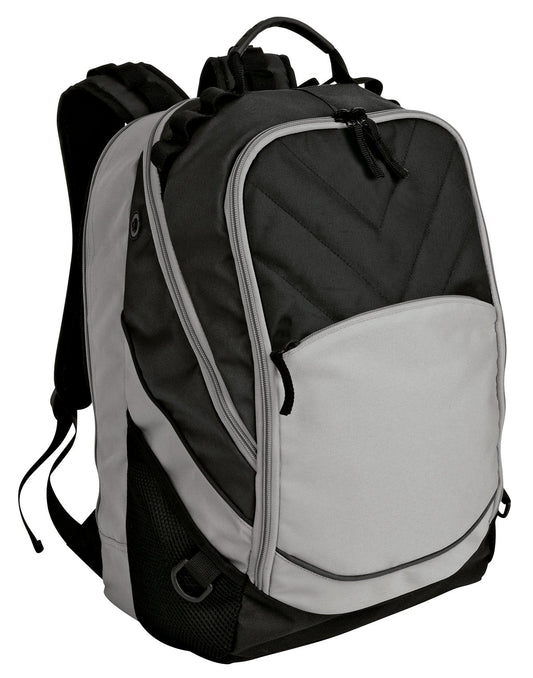 Port Authority Xcape Computer Backpack. BG100 - Black/ Grey