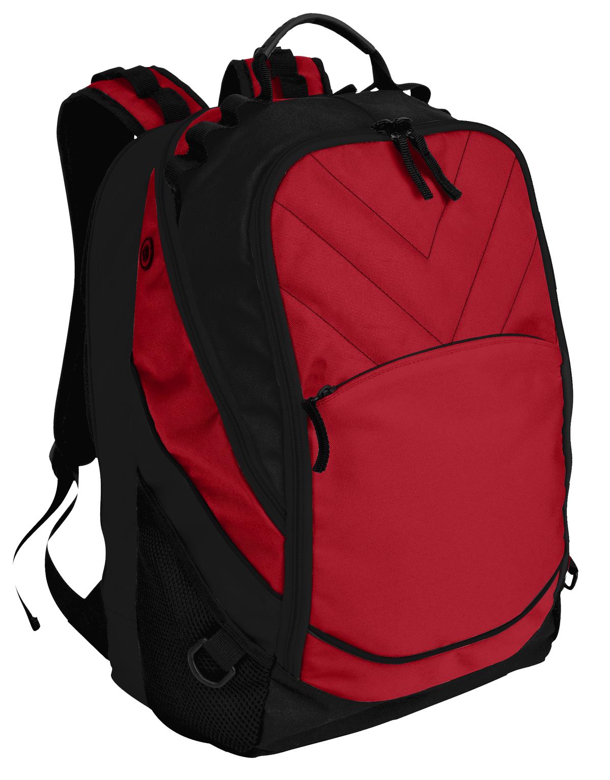 Port Authority Xcape Computer Backpack. BG100 - Chili Red/ Black