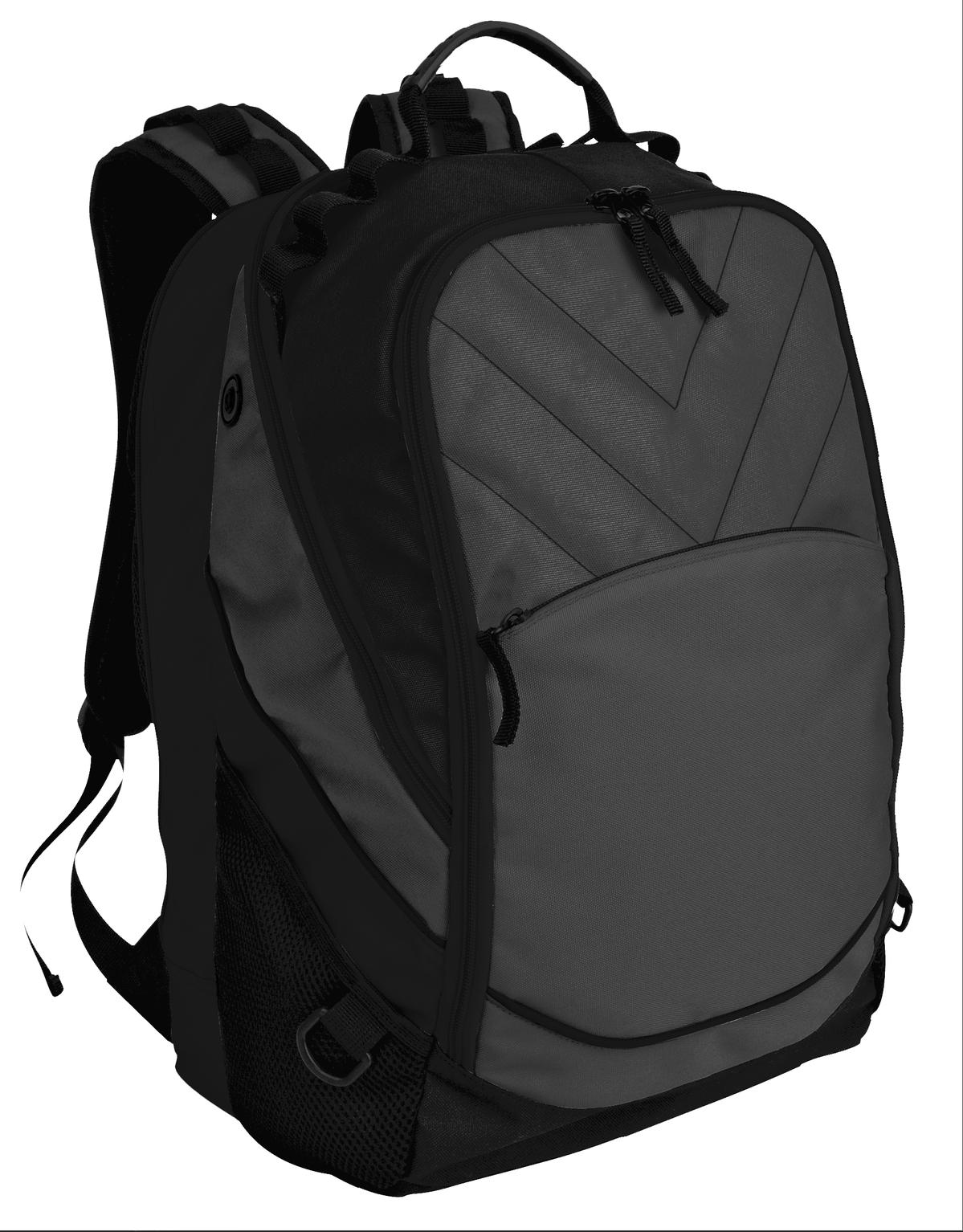 Port Authority Xcape Computer Backpack. BG100 - Dark Charcoal/ Black