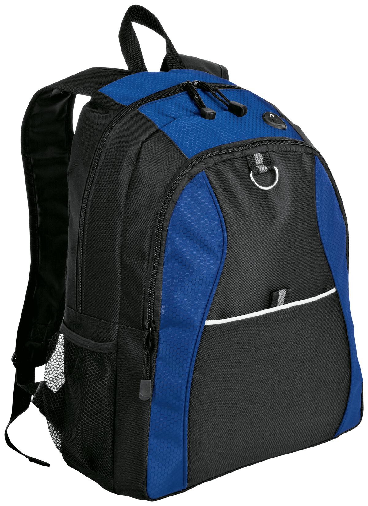 Port Authority Contrast Honeycomb Backpack. BG1020 - Twilight Blue/ Black