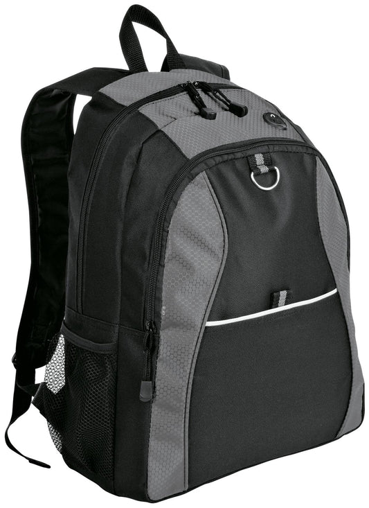 Port Authority Contrast Honeycomb Backpack. BG1020 - Grey/ Black
