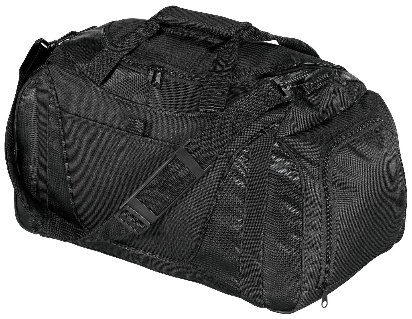 Port Authority - Small Two-Tone Duffel. BG1040 - Black/ Black