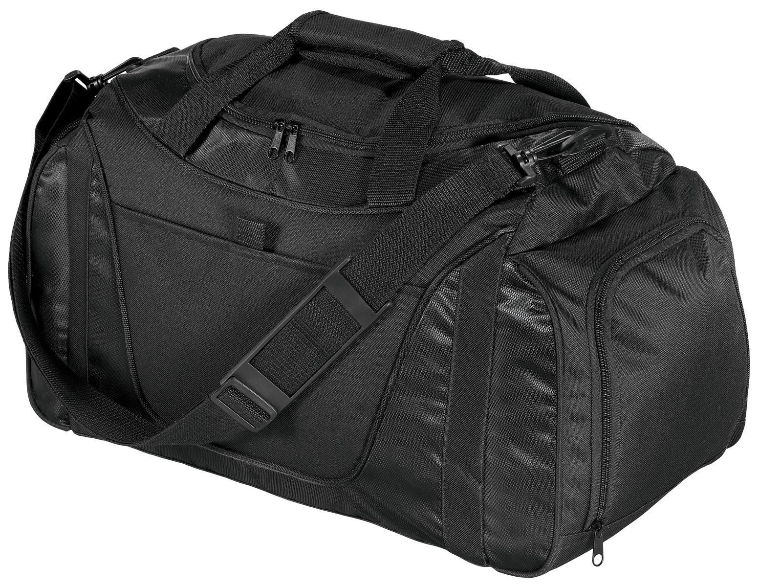 Port Authority - Small Two-Tone Duffel. BG1040 - Black/ Black
