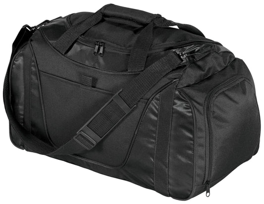 Port Authority - Small Two-Tone Duffel. BG1040 - Black/ Black