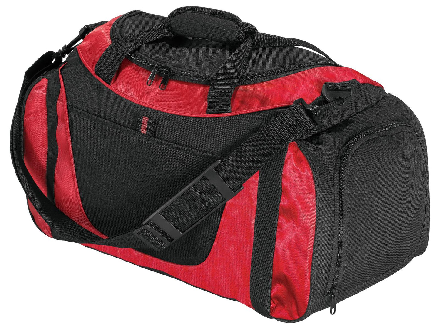 Port Authority - Small Two-Tone Duffel. BG1040 - Red/ Black