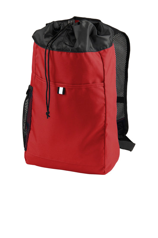 Port Authority  Hybrid Backpack. BG211 - Chili Red/ Black