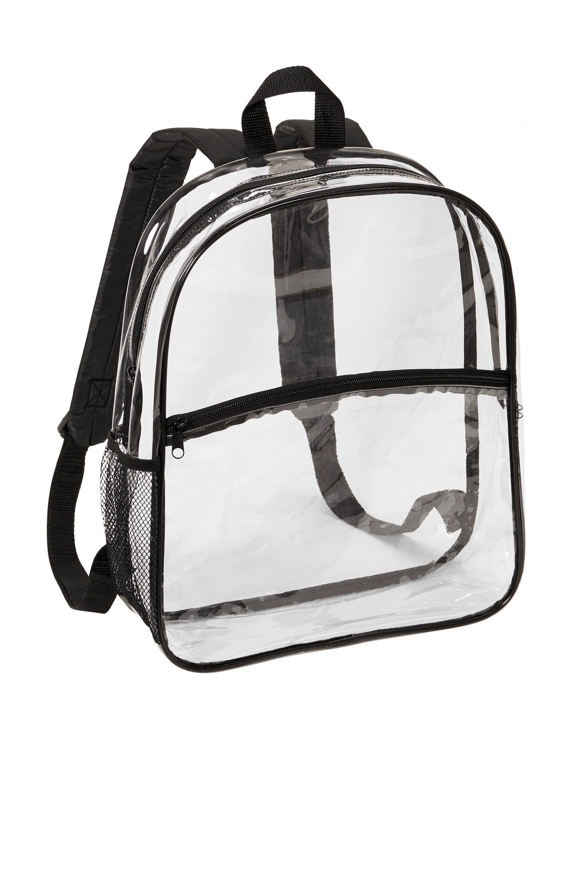 Port Authority  Clear Backpack BG230 - Clear/ Black