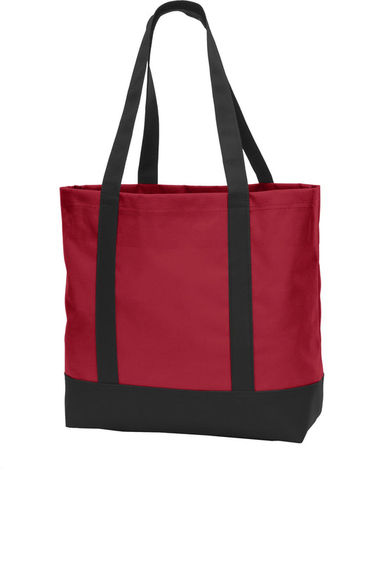 Port Authority Day Tote. BG406 - Chili Red/ Black