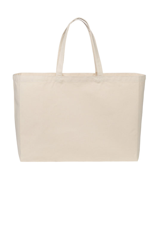 Port Authority Cotton Canvas Jumbo Tote BG427 - Natural