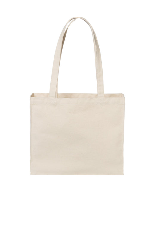 Port Authority Cotton Canvas Shopper Tote BG428 - Natural