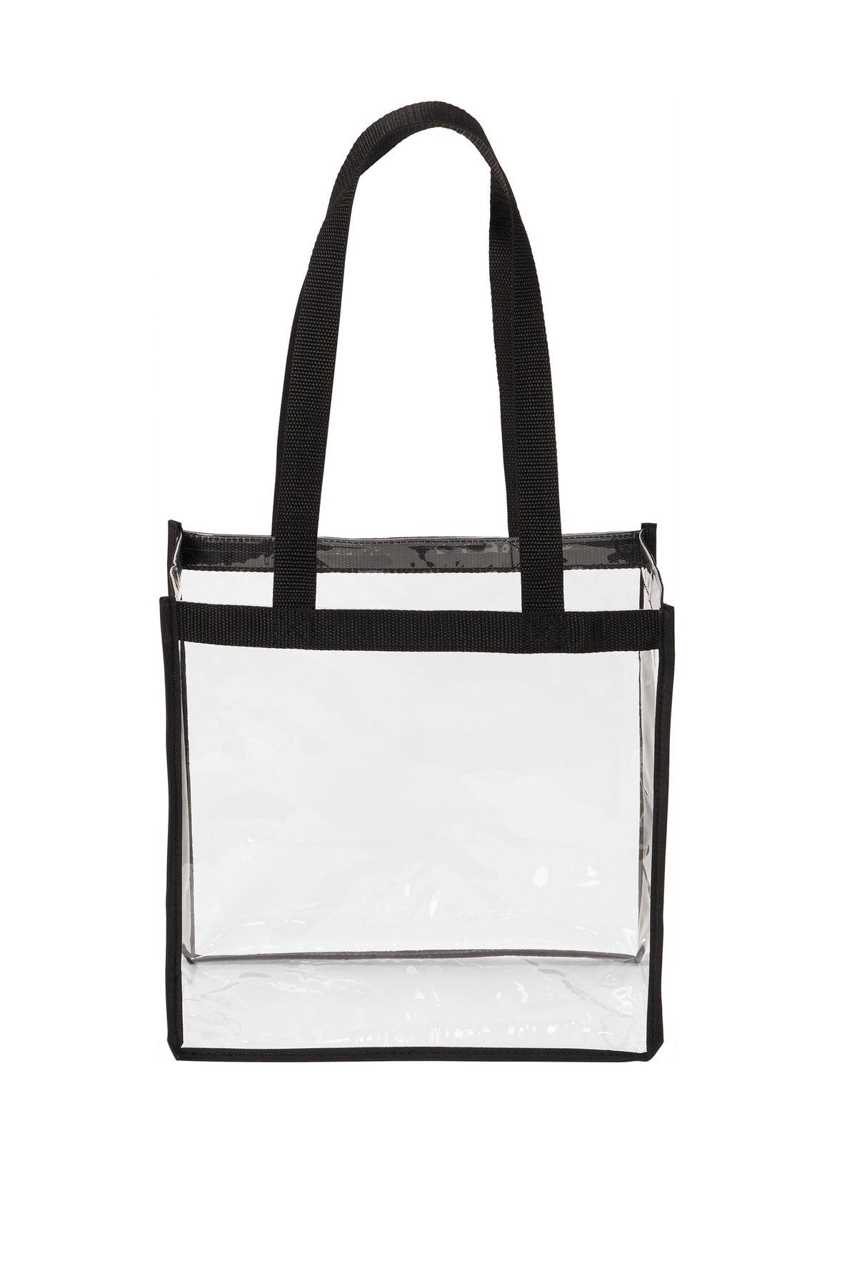 Port Authority  Clear Stadium Tote BG430 - Clear/ Black