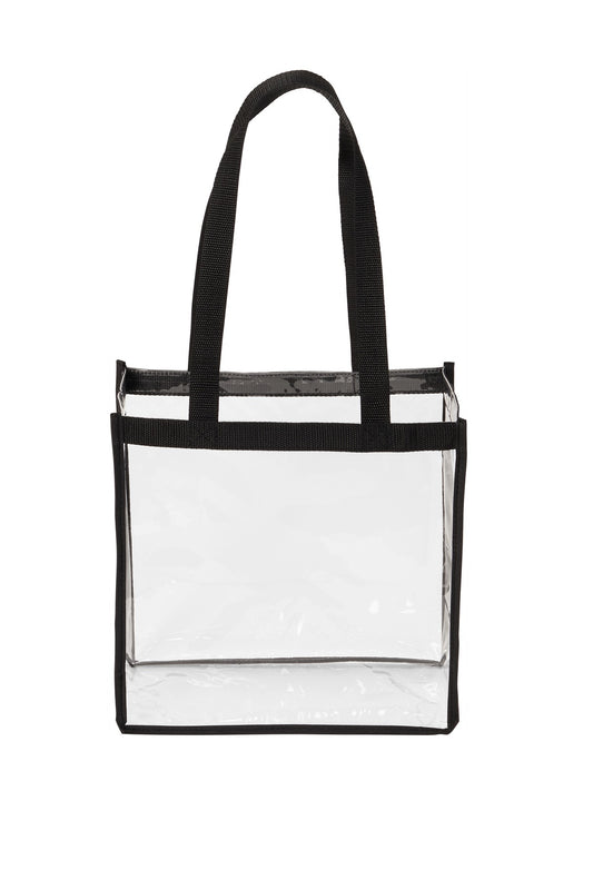 Port Authority  Clear Stadium Tote BG430 - Clear/ Black