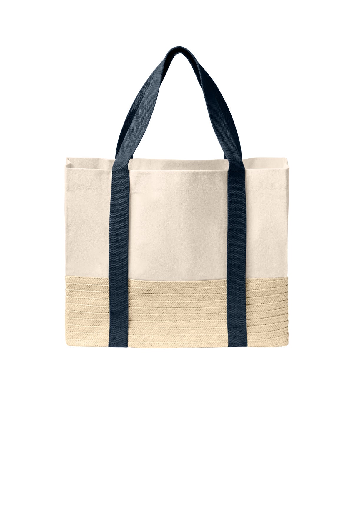 Port Authority Straw Market Tote BG450 - River Blue Navy