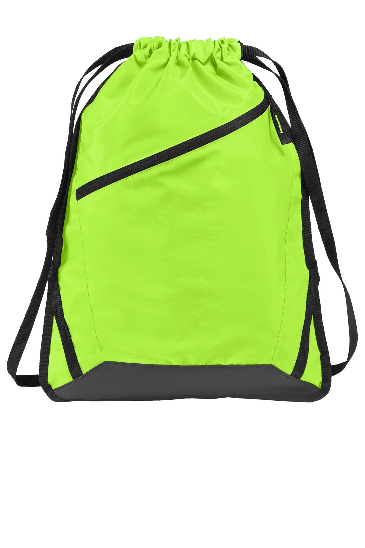 Port Authority Zip-It Cinch Pack. BG616 - Lime Shock/ Black