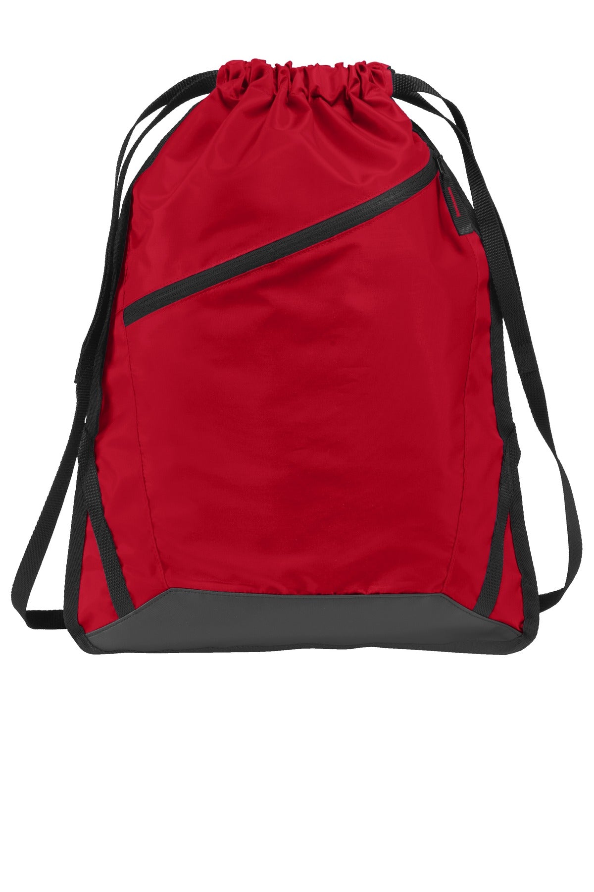 Port Authority Zip-It Cinch Pack. BG616 - True Red/ Black
