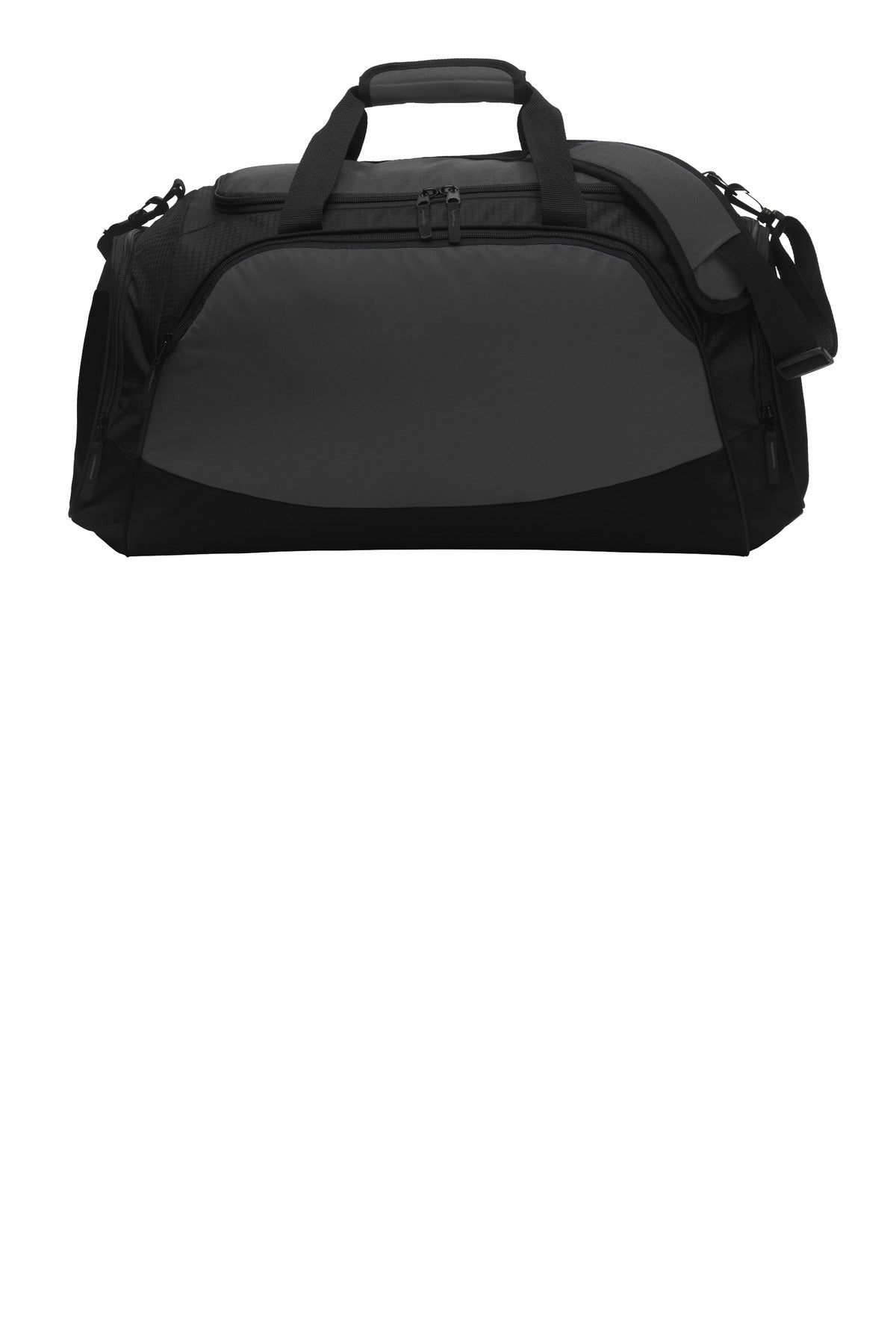 Port Authority Medium Active Duffel. BG801 - Dark Charcoal/ Black