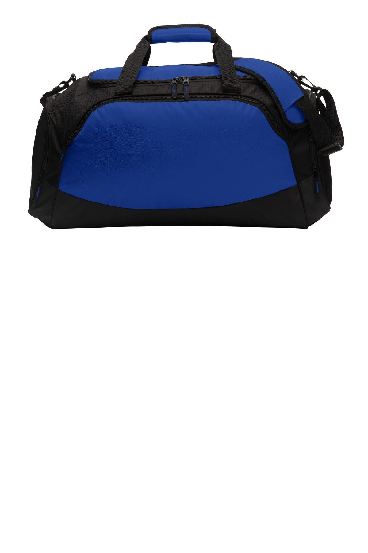 Port Authority Medium Active Duffel. BG801 - True Royal/ Black