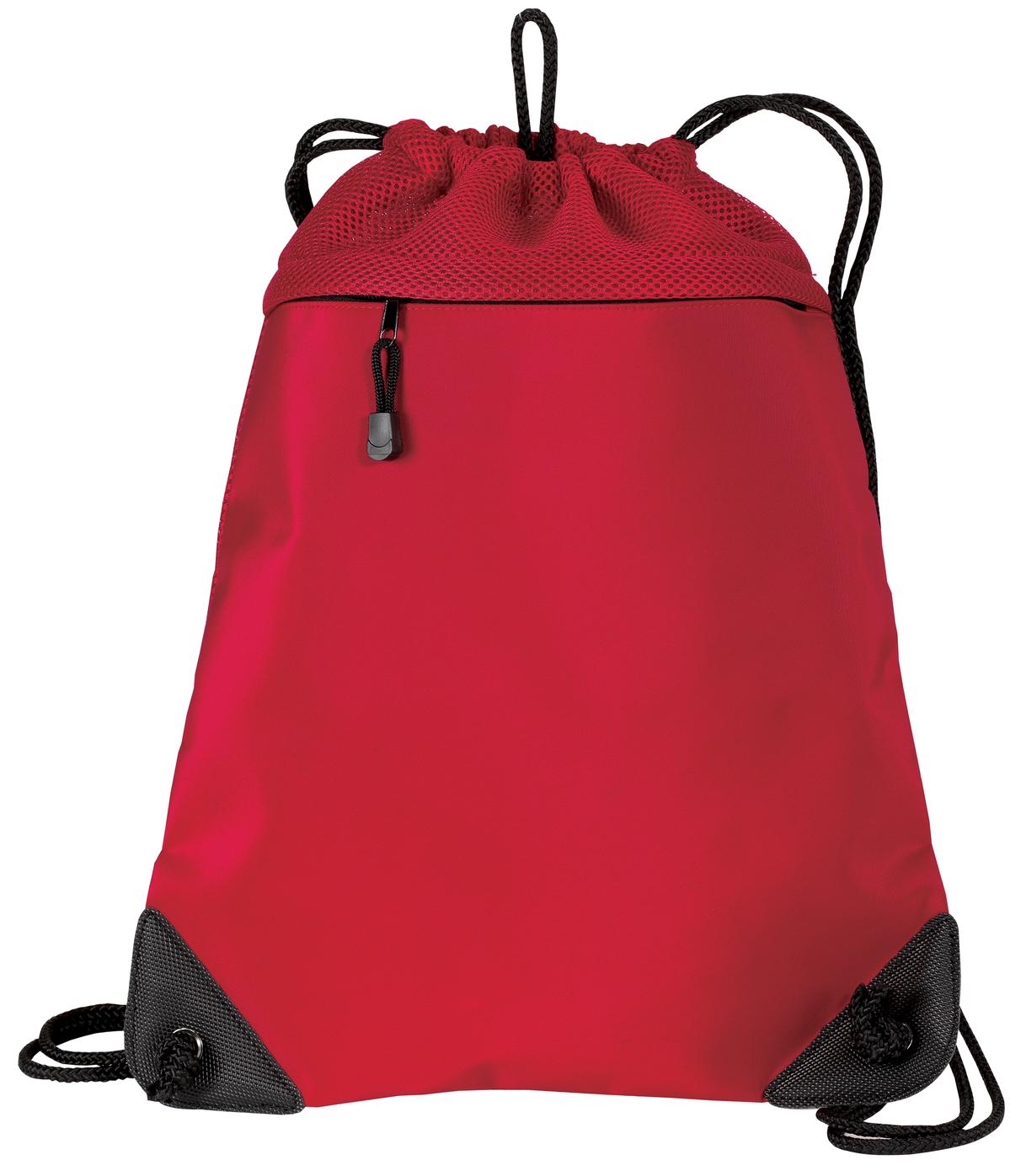 Port Authority - Cinch Pack with Mesh Trim.  BG810 - Chili Red