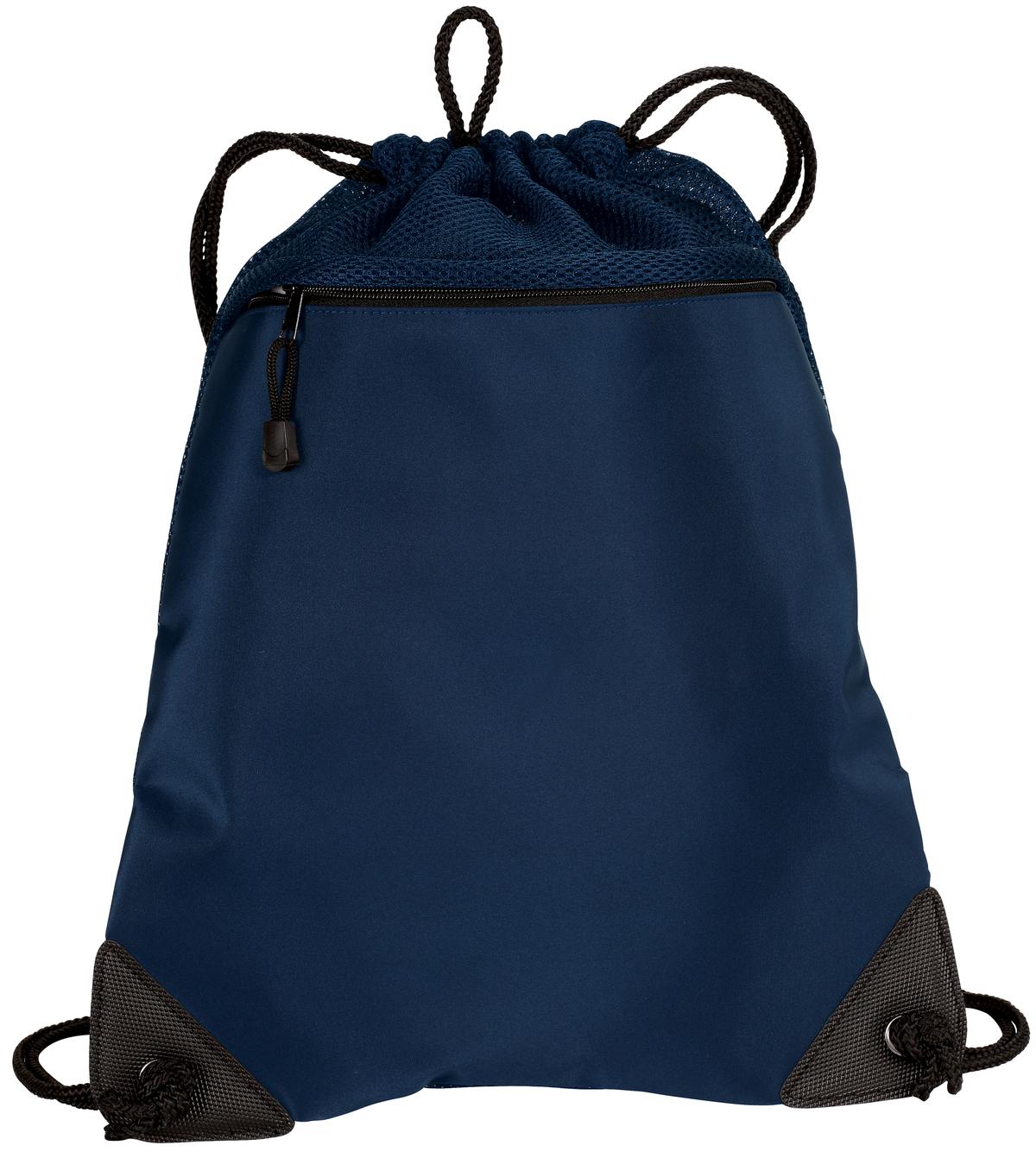 Port Authority - Cinch Pack with Mesh Trim.  BG810 - Navy