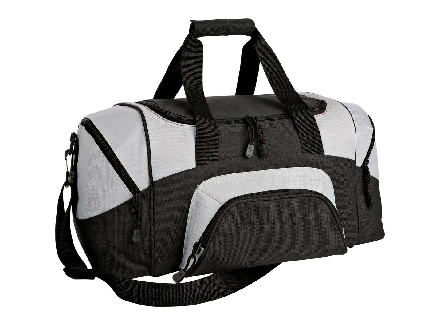 Port Authority - Small Colorblock Sport Duffel. BG990S - Black/ Grey