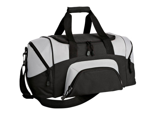 Port Authority - Small Colorblock Sport Duffel. BG990S - Black/ Grey