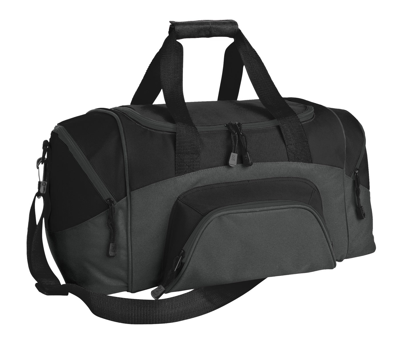 Port Authority - Small Colorblock Sport Duffel. BG990S - Black/ Dark Charcoal