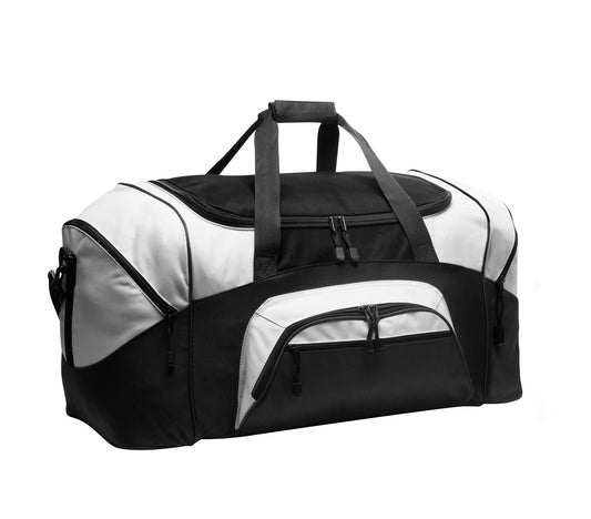 Port Authority - Standard Colorblock Sport Duffel.  BG99 - Black/ Grey