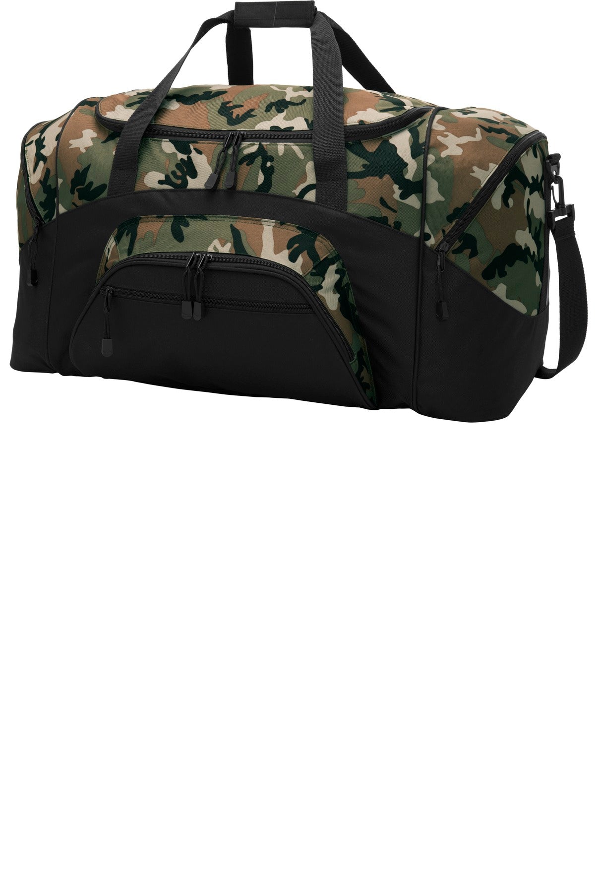 Port Authority - Standard Colorblock Sport Duffel.  BG99 - Military Camo/ Black