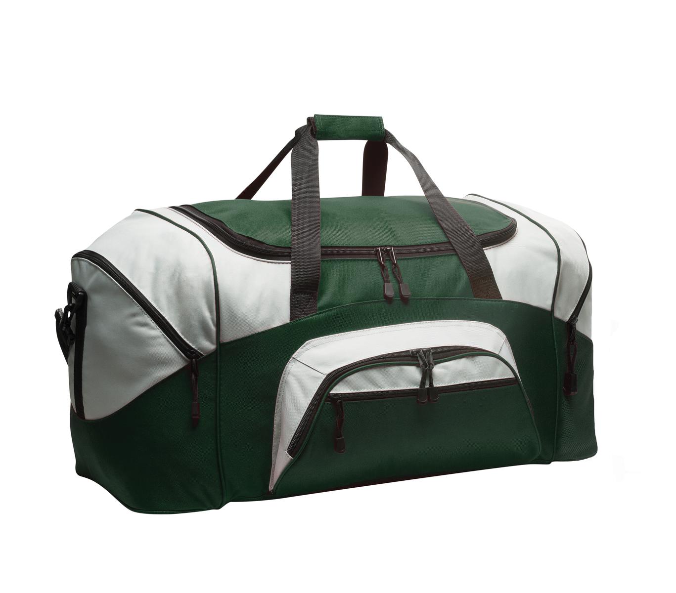 Port Authority - Standard Colorblock Sport Duffel.  BG99 - Hunter/ Grey