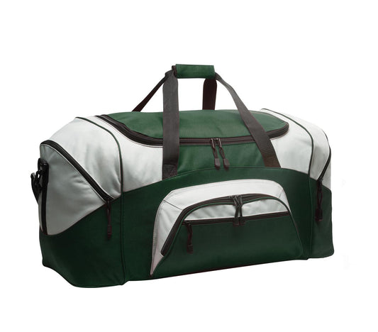 Port Authority - Standard Colorblock Sport Duffel.  BG99 - Hunter/ Grey