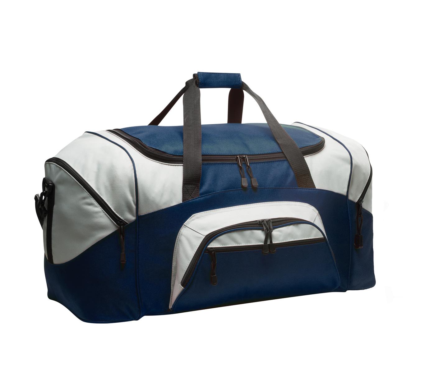 Port Authority - Standard Colorblock Sport Duffel.  BG99 - Navy/ Grey