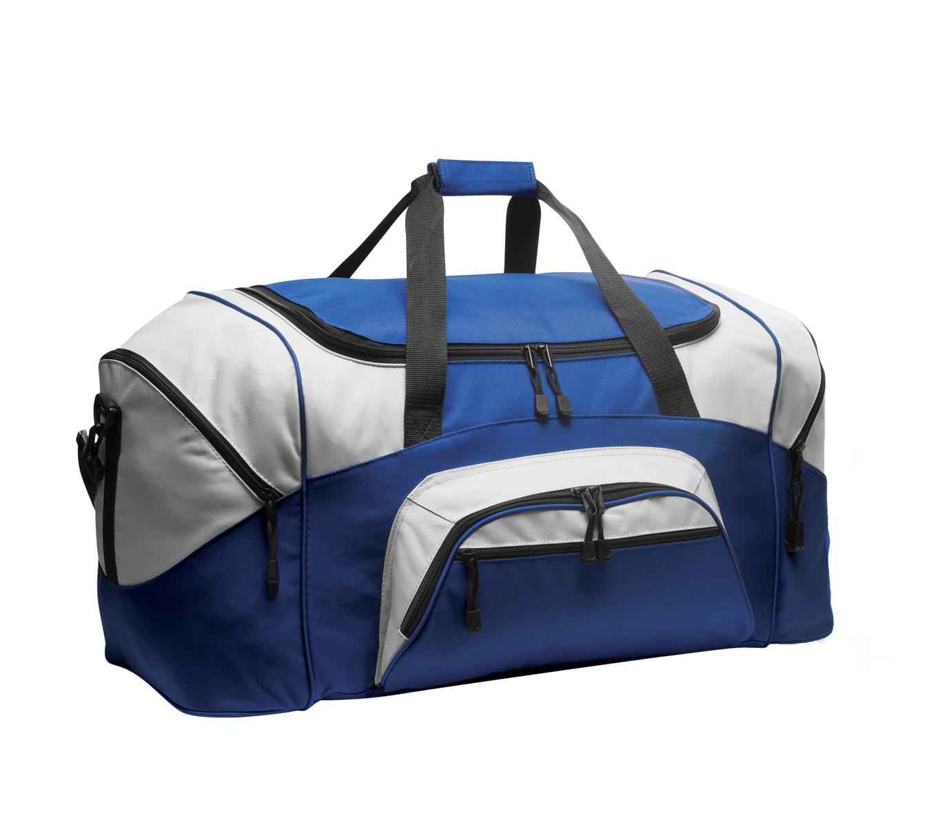 Port Authority - Standard Colorblock Sport Duffel.  BG99 - True Royal/ Grey