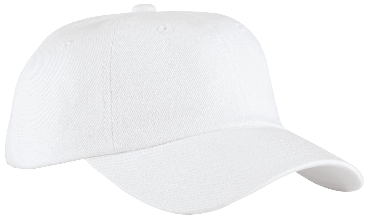 Port Authority Unstructured Brushed Twill Cap.  BTU - White