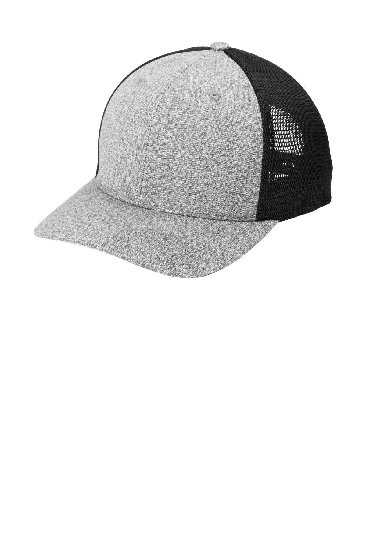 Port Authority Flexfit 110 Mesh Cap C110 - Heather Silver/ Black